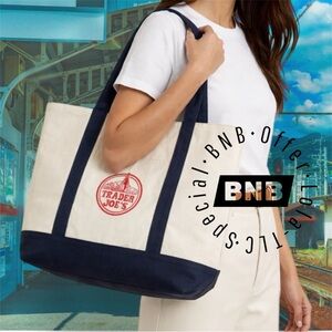 🆕Trader Joe's Iconic Canvas Tote Bag | BNB Offer